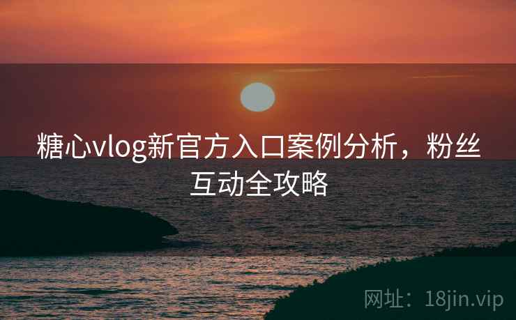 糖心vlog新官方入口案例分析，粉丝互动全攻略