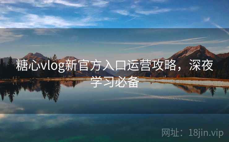 糖心vlog新官方入口运营攻略，深夜学习必备