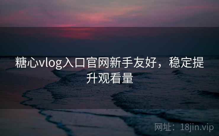 糖心vlog入口官网新手友好，稳定提升观看量